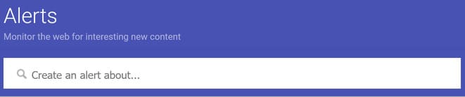 Setting up Google alerts