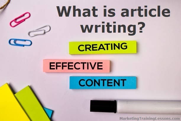 What is article writing