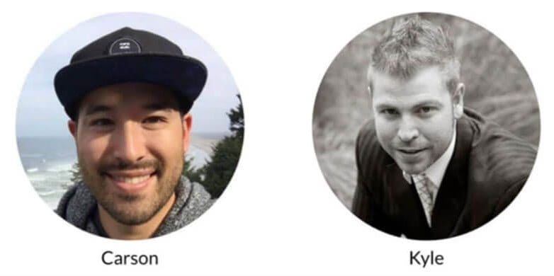 The owners of Wealthy Affiliate, Carson and Kyle