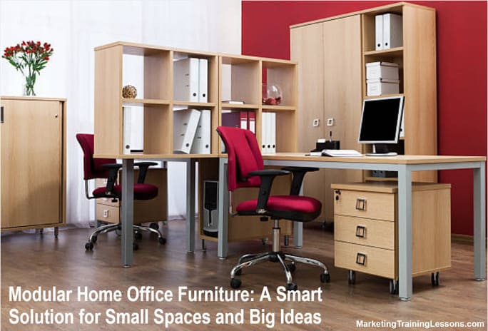 Modular home office furniture for a productive work space